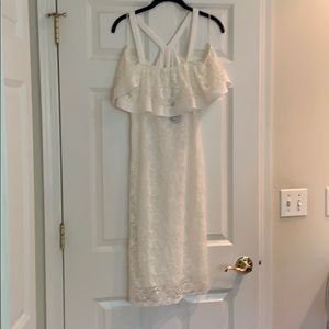 NWT. Quiz white eyelit dress size 12
